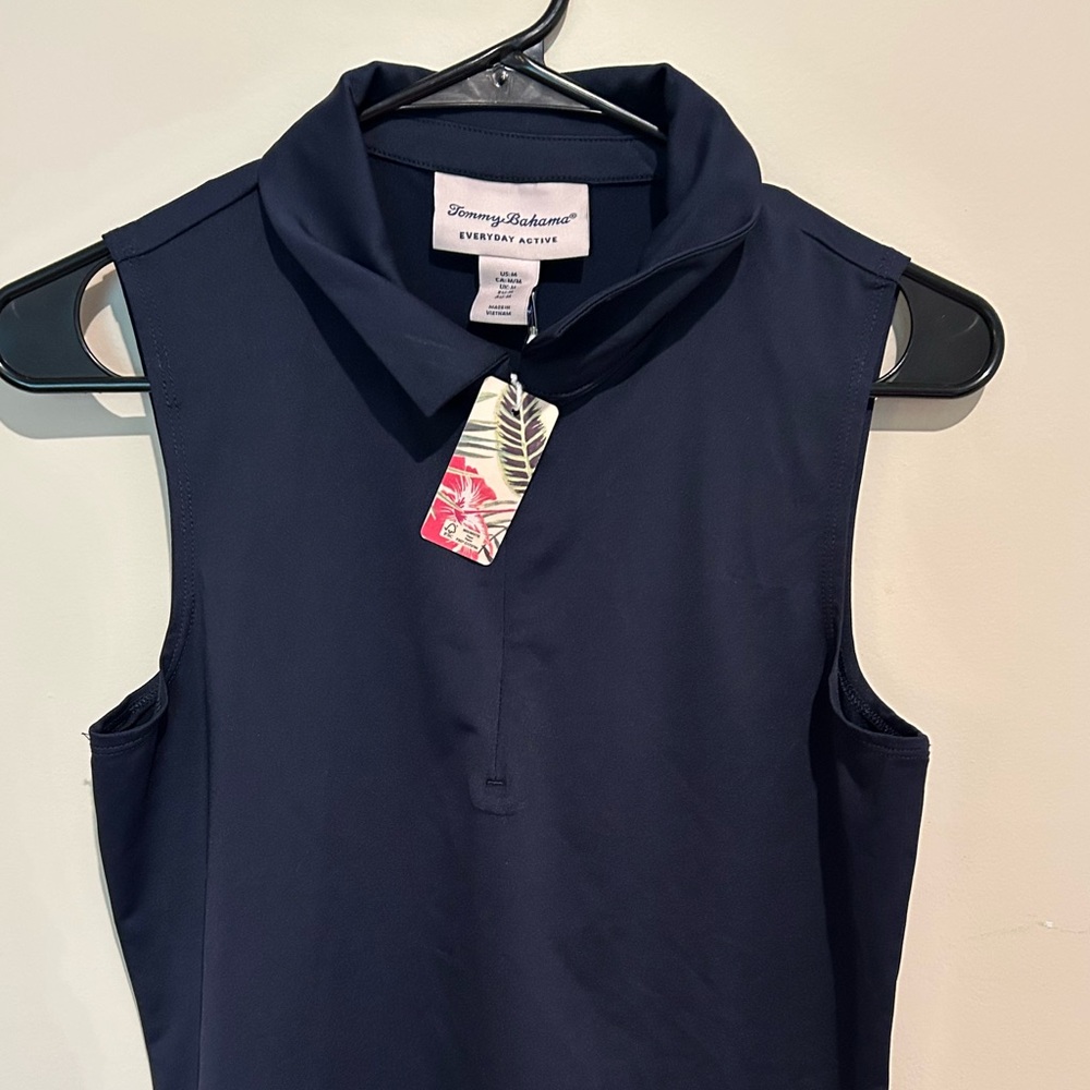 Tommy Bahama Navy Sleeveless Top